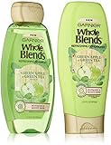 Garnier Whole Blends Refreshing Shampoo and Conditioner Set, Green Apple and Green Tea extracts, 12.5 ounces each