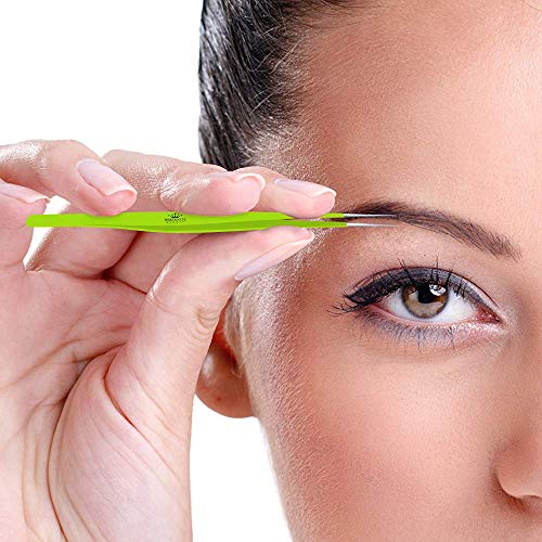 Majestic Bombay Fine Point Tweezers for Women and Men – Splinter Ticks, Facial, Brow and Ingrown Hair Removal–Sharp, Needle Nose, Surgical Tweezers Precision Pluckers best tweezers for chin hair - Thumbnail 7