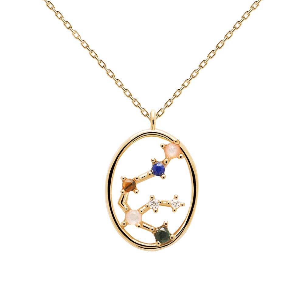 P D PAOLA - Aquarius Necklace - 925 Sterling Silver 18k Gold Plated - Jewellery for Women