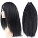 N&T Hair Extension Yaki Straight Hair Weave Bundles With Closure Natural Color 5 pcs (16 16 18 18 With 16)