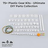 Fafeicy Plastic Gears Set Pulley Belt Worm Crown Gear Kits for Robot Toy DIY view 2