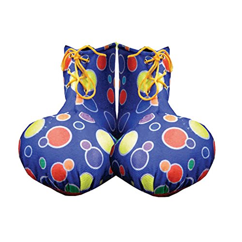 Blue Polka Dot Clown Adult Shoe Covers - One Size