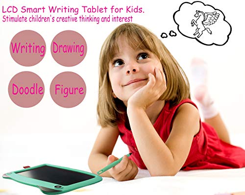 9" inch Writing &Drawing Board Doodle Board Toys for Kids,mom&myaboys Birthday Gift for 4-12 Years Old Kids Color LCD Writing Tablet with Stylus Smart Paper for Drawing Writer (Green-pa)