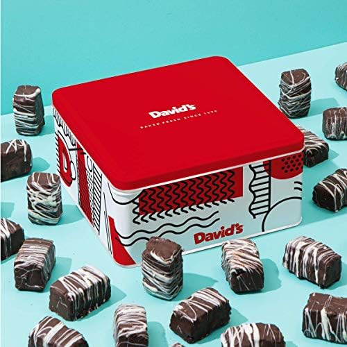 David’s Cookies Chocolate Covered Brownie Bites in Signature Tin