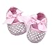 Fire Frog Newborn Baby Bow Bling Crystal Pearl Mary Jane Toddler Prewalker Shoes Pink 6-12 Months