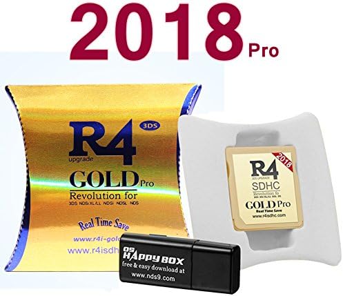 2018 New Version R4i SDHC Card with Memory Adapter for 3DS, NDSiXL/LL, NDSi,NDSL, NDS, DSI, 2DS, NEW 3DS XL,NEW 2DS XL(GOLD)