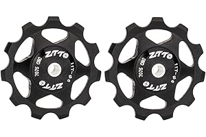 ZTTO Guide Pulley Bike Rear Derailleur Pulley Wheels, Colorful Aluminum Alloy 11T 13T CNC Road Bike Guide Roller Bicycle Derailleur 4mm 5mm 6mm for MTB, Road Bike