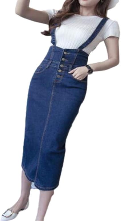 Amazon Gudekeレディース秋 ファッション デニム タイト スカート サロペット ジャンパスカート カジュアル オーバーオール スカート 通販