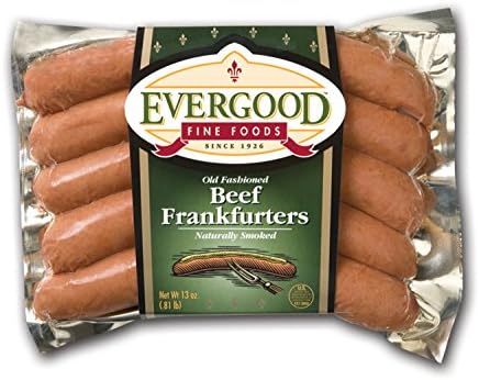 Evergood Fine Foods Old Fashioned Beef Frankfurters 13 Oz Package - Pack of 10