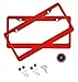 BLVD-LPF OBEY YOUR LUXURY Red Crystal Rhinestone License Plate Frame - [Pack of 2] Rust Free ABS Chrome, Number Plate Frame w/Crystal Screw Caps | Automotive Accessories