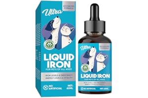 ATAZUA Liquid Iron Supplements for Cats and Dogs, Improves Anemia, Low Energy Levels and Lethargy, Promotes Blood Health, 2 oz