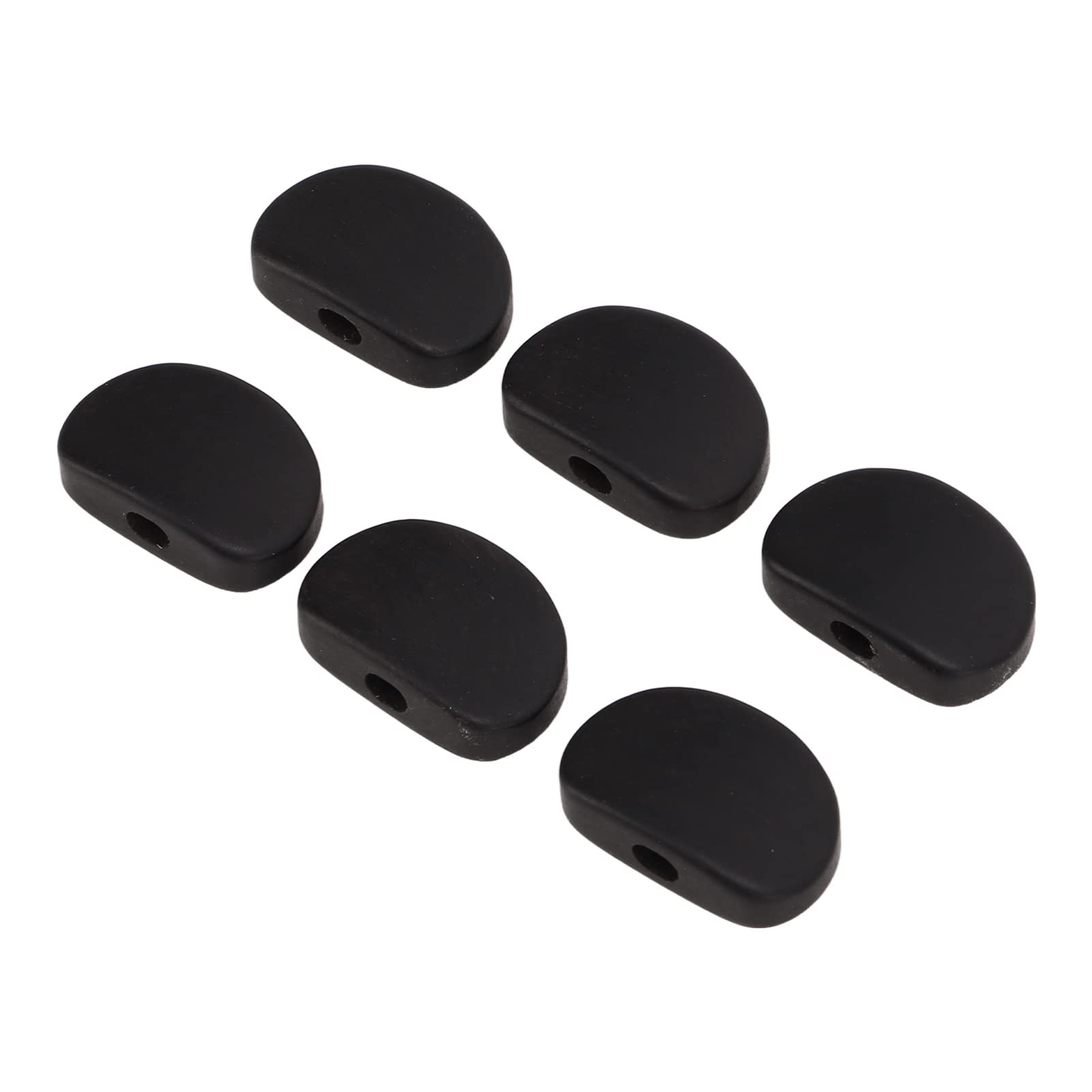 6Set Guitar Tuning Peg Buttons Ebony Metal Tuner Machine Head Button,Guitar Tuning Peg Buttons, for Electric Guitars (large oval)