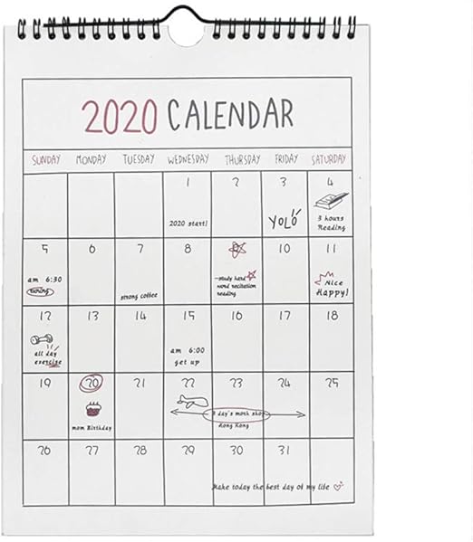 Calendario Calendarios De Escritorio Calendarios D 1pc 2020 Simple