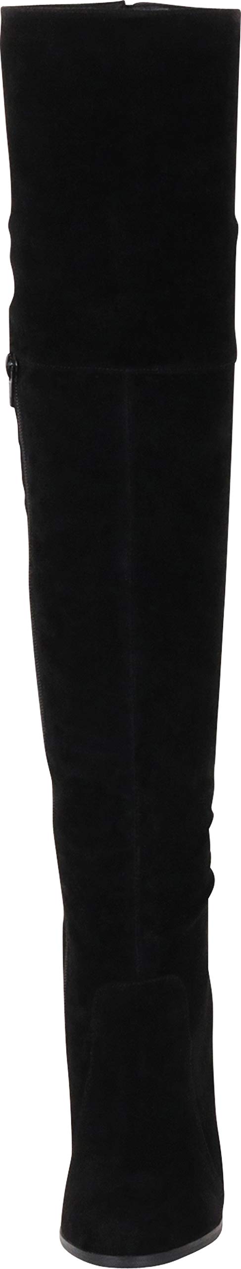 Chase & Chloe Max-2 Chunky Block Heel with Partial Side Zipper and Back Lace-Up Women's Tall Boot - Image 3