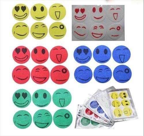 Sport Force Mosquito Repellant Smiley Face Stickers
