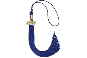 Endea Graduation Single Color Tassel with Gold Date Drop (Royal Blue, 2023)