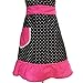 Hyzrz Lovely Sweetheart Retro Kitchen Cotton Cooking Salon Pinafore Vintage Aprons for Girls Women Apron with Pockets, Black and Pink