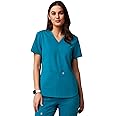 Fabletics Women's Method 2-Pocket Scrub Top - MotionTech, 4-Way Stretch, Wrinkle-Resist, Anti-Shrink