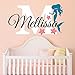 Nursery Mermaid Personalized Custom Name and Initial Wall Decal Sticker 24