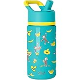 Simple Modern Kids Summit Water Bottle with Straw Lid | Curious George 14oz Stainless Steel Cup Insulated Tumbler for Toddlers, School | Monkeying Around