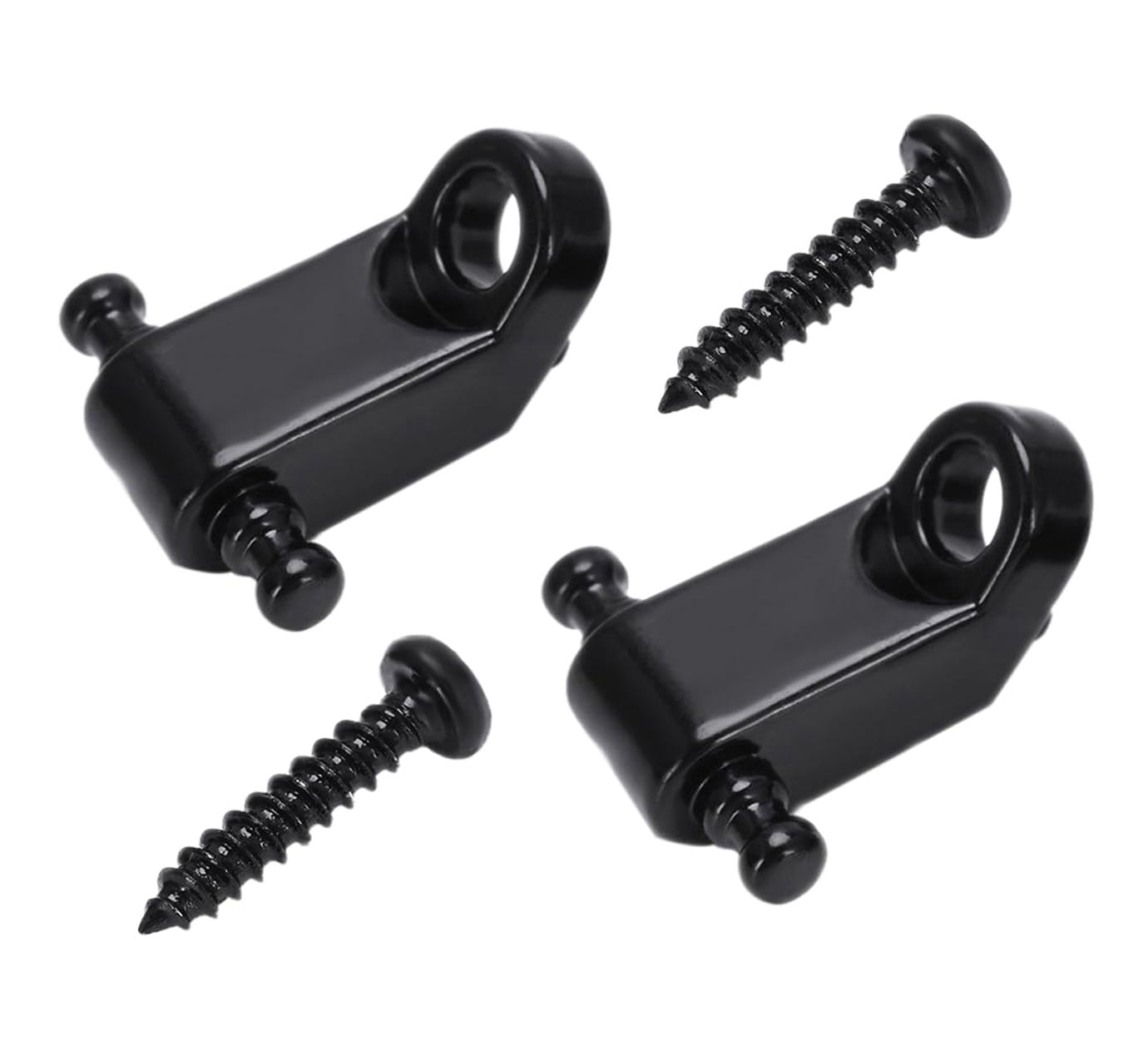 Electric Guitar String Retainers Tree Standard Roller String Guides Pack of 2pcs (Black)