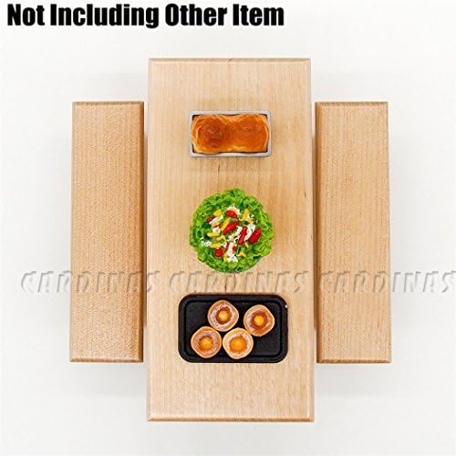 Odoria 1:12 wooden long table and two benches set Miniature Park Garden furniture outdoor dollhouse [parallel import goods]