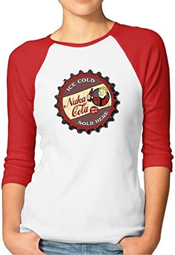 Women's Nuka Cola Fallout 3 4 Funny 3/4 Sleeve Baseball Raglan Shirts