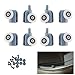 Create idea 8 Pcs Single Shower Door Roller Runners 25mm Upper Bottom Wheels Set