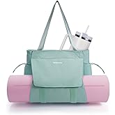 sportsnew Yoga Mat Bag Tote Yoga Gym Bags For Women Men with Waterproof Wet Pocket & Hook-and-loop, Quick Access Storage Yoga Mat Bag Carrier