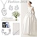 Morenitor Jewelry Set Gold Plated Faux Pearl Pendant Necklace Dangle Earring Stud Set Valentine's Day Jewelry Gifts for Women
