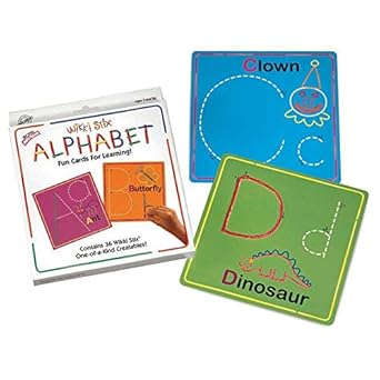 amazoncom wikki stix wkx606bn alphabet cards set 2 sets industrial