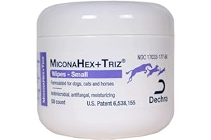 Dechra MiconaHex + Triz Wipes For Dogs, Cats & Horses (50ct)