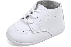 AGJ Baby Boys Girls Oxford Dress Shoes Infant Toddler PU Leather Soft Sole Wedding Walking Non-Slip Shoe