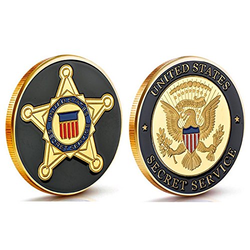 Secret Service Challenge Coin Collection - Gold Plated Challenge Coin, Stunning Detailing