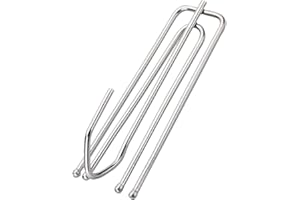 WANXIANG 30 Pcs Curtain Hooks for Drapes Stainless Steel 4 Prongs Curtain Pleat Hooks Pinch Pleat Curtain Hooks for Window Cu