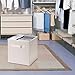 MaidMAX Fabric Storage Cubes, Cloth Cubby Storage Bins for Home Bedroom Closet Drawers Cube Organizer, Foldable, Beige, 10.5×11 inches, Set of 6