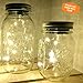 Solar Mason Jar Lights - 3 Pack of Lids for Regular Mouth Mason Jars - Soft White Color - 8 Fairy Lights per string for a firefly effect