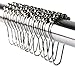 Shower Curtain Rings Stainless Steel Rustproof Friction Free Gliding Set of 12 Hooks
