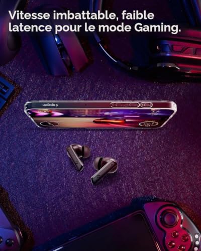 SA-TW P20 Écouteurs sans Fil, ANC Pro 40dB, 3 Modes, 30h, EQ, 6 micros, Mode Jeu, LCP Graphène, IPX5 - Noir