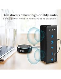 Zoweetek Mini Altavoz Bluetooth estéreo portátil, Dual Driver NFC Wireless Altavoces con Micrófono integrado para exteriores & Home, el apoyo a 3.5 mm Entrada AUX de graves y tarjeta TF (Micro SD)