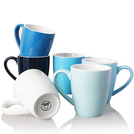 Sweejar 16 oz taza de porcelana, asa grande taza de bebida ...