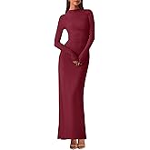 BTFBM Women Bodycon Maxi Dress Fall 2025 Long Sleeve Ruched Elegant Party Cocktail Formal Wedding Guest Dresses