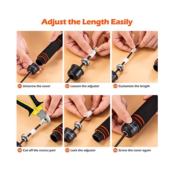 Skipping-Rope-Adult-Fitness-Speed-Jump-Rope-for-Exercise-with-Soft-Foam-Handles-for-Women-Men-Kids-Adjustable-Skip-Jumping-Ideal-for-Calorie-Fat-Burning-Home-Gym-Boxing-Workout-Training Skipping Rope Adult Fitness Women - Jump Ropes for Fitness with Soft Foam Handles For Women Men & Kids - Adjustable Skip…