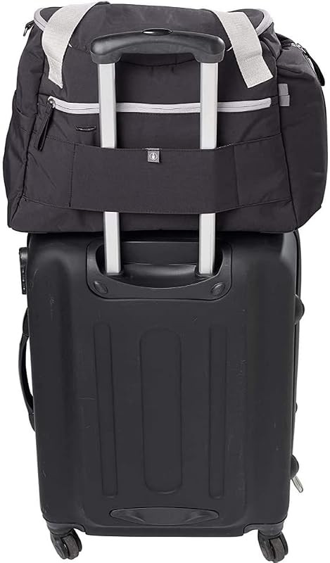 - Wickeltasche Sydney II - Modulierbar, großes Fassungsvermögen - Große Cocoon-Wickelfläche - Isolierfach für Babynahrung, Befestigungssystem für Kinderwagen, Tragegriffe - Schwarz