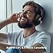 LETSCOM Hybrid Active Noise Cancelling Headphones, Bluetooth Headphones Over Ear with CVC 6.0 Microphone/Deep Bass Wireless &Wired Headset, 30 Hours Playtime for Cell Phones PC Home Office-Black