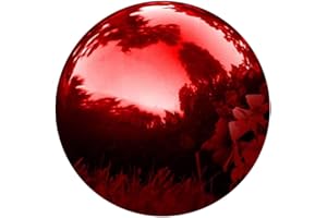 HYTROVE Gazing Ball Garden Mirror Reflective Ball Polished Outdoor Garden Decor Sphere 5.90 Inch Mirror Gazing Globe for Pati