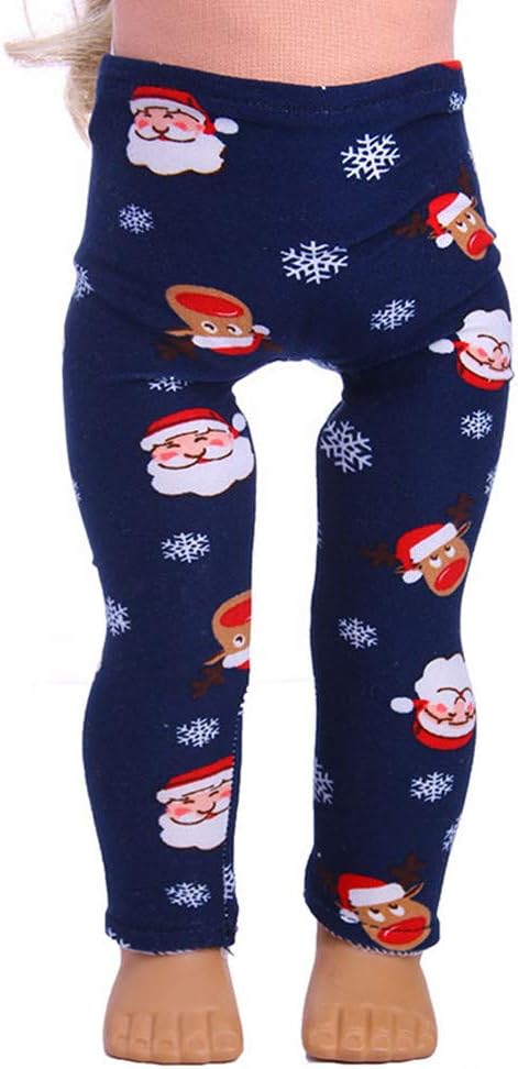 Bigby Christmas Clothes Leggings For 18 Inch American Girl Doll Accessory Girl Toy for American Girl Doll, Handmade Fashion Oufits, Daily/Party Dress, Accessories Fits 18 Inch Dolls