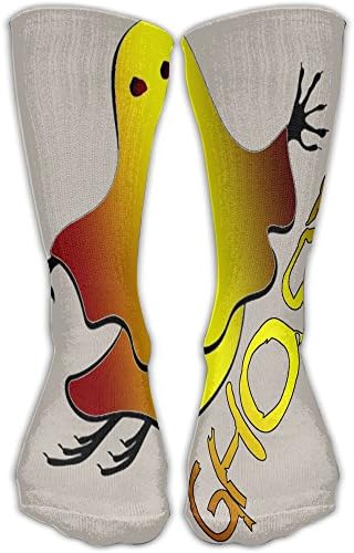 JINYOUR Yellow Ghost Women's Casual Athletic Stockings 30CM Long Socks