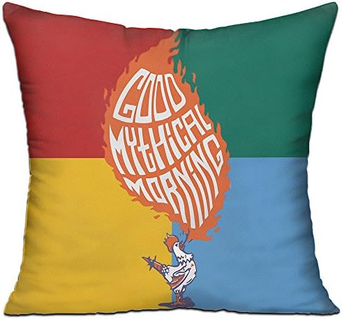 YesTown YouTube Good Mythical Morning Throw Pillow Soft Velvet Core Included,18 "X 18 "