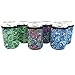 Beer Can Sleeves - Set of 6 Can Sleeves - Extra Thick Neoprene with Stitched Fabric Edges (Paisley)